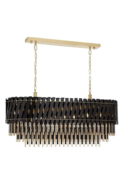 SİYAH KLASİK AVİZE A-186-120X40CM ürün görseli 1