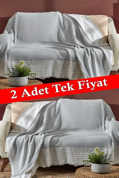 Trio Ikili Set Kızılcabölük Dokuma Koltuk Örtüsü Seti 170x210cm ürün görseli 1