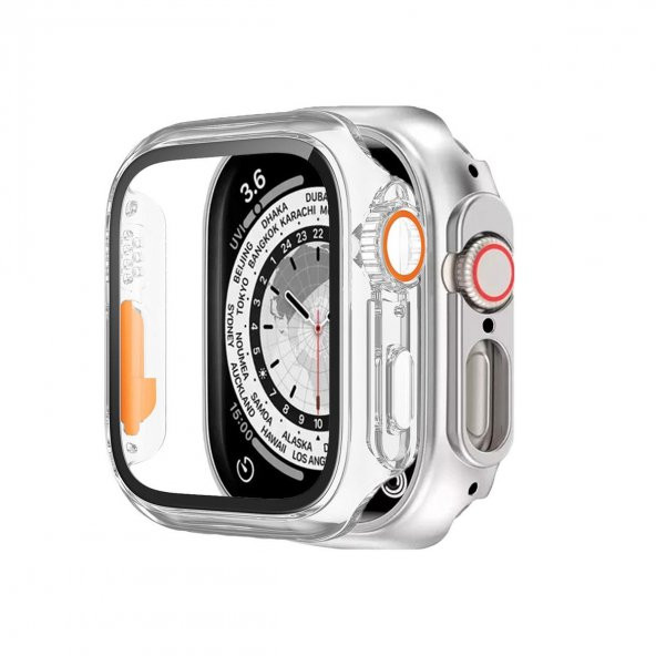 BİNANO APPLE WATCH 44MM ULTRA DÖNÜŞTÜRÜCÜ ŞEFFAF KASA VE EKRAN KORUYUCU ürün görseli 1