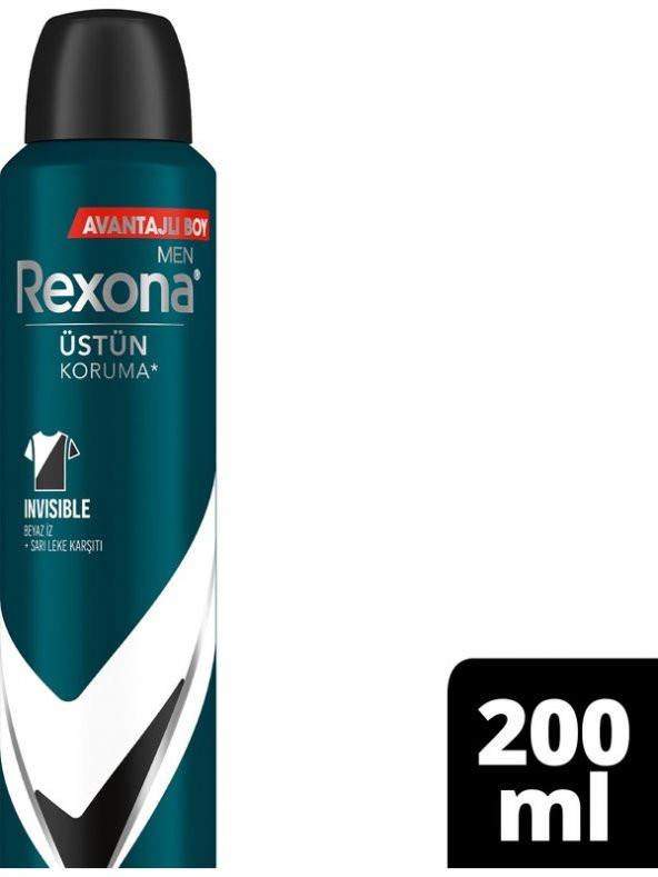 Rexona Erkek Deodorant Invisible Black & White 72 Saat Kesintisiz Üstün Koruma 200 ml ürün görseli 1