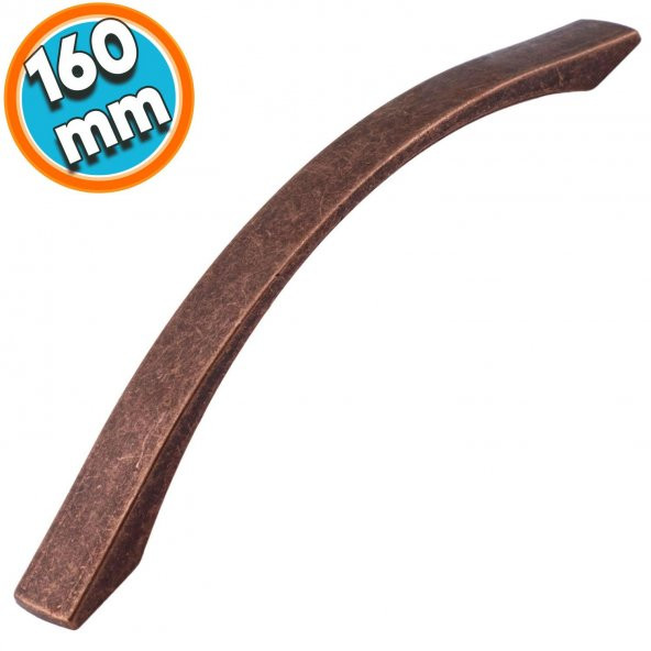 Mobilya Banyo Mutfak Dolabı Çekmece Dolap Kapak Kulpu Kulbu Antik Bakır 160 mm Metal Kulp ürün görseli 1