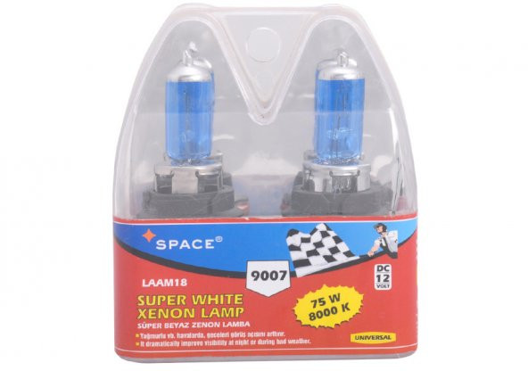 Space Süper White 9007 75W 12V Ampul / LAAM18 ürün görseli 1
