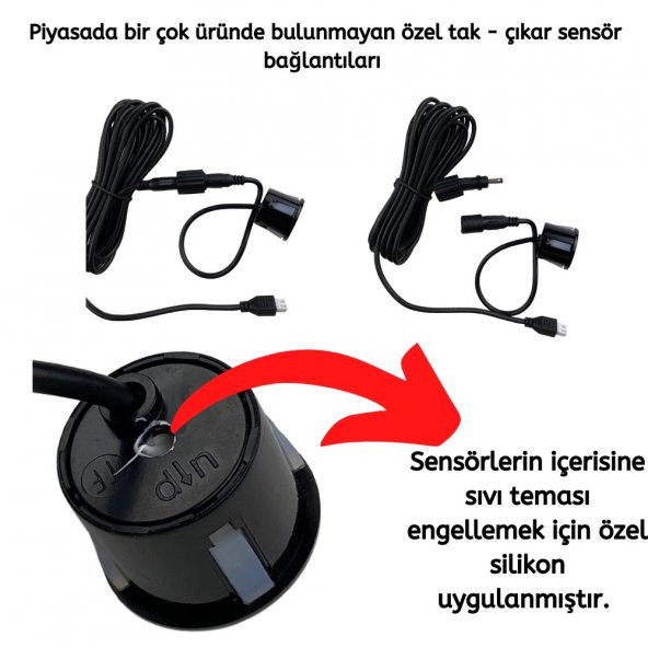 Space Bluetooth'lu Lcd Geri Park Sensörü / GUPR80 - Resim 2