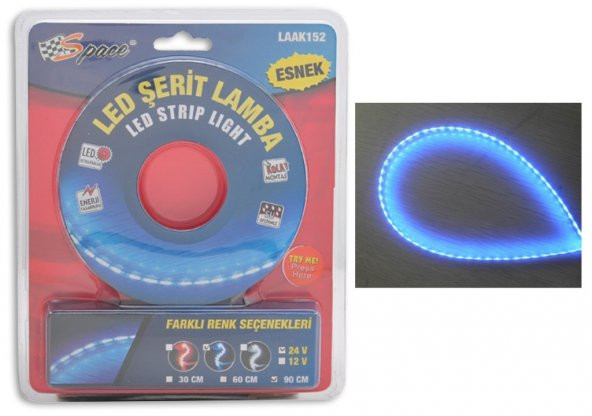 Space Ledli Şerit Lamba 12V Mavi (30cm) / LAAK152-2 ürün görseli 1