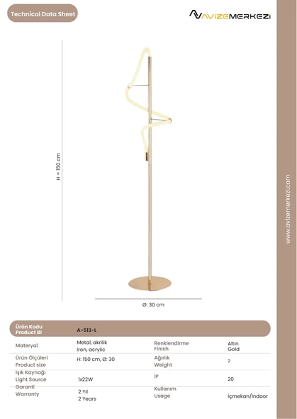 A-513-L Ledli Lambader - Resim 3