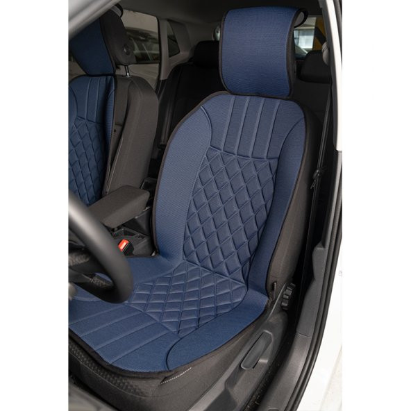 Space Elegance 2li Koltuk Kılıfı Set Minder Mavi / KLMNY535 PREMİUM ürün görseli 1