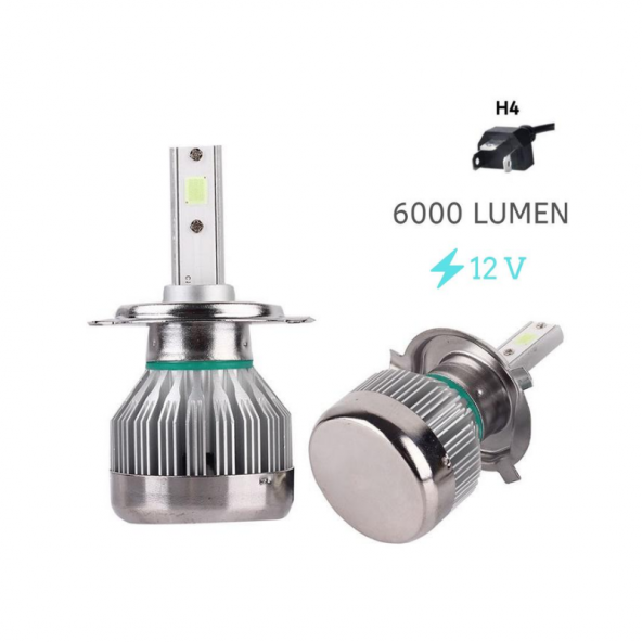 Space Led Far Ampulü H4-3000LMX2-30W-12V Buz Mavisi / LAAM707 ürün görseli 1