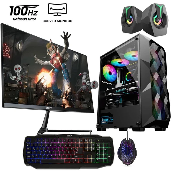 İzoly Cosmic X İ5-3470 16GB 512GB SSD RX 580 8GB 24'' Oyuncu Oem Seti ürün görseli 1