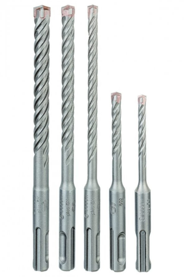 Bosch - Sds Plus-5x Serisi Kırıcı Delici Matkap Ucu 5 Parça Set (5,6 X 110 Mm, 6,8,10 X 160 Mm) ürün görseli 1