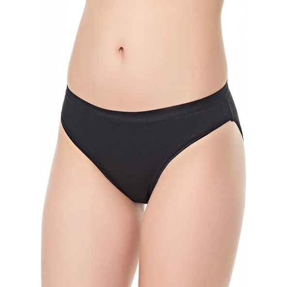 Tutku 12 li Bayan Suyolu Bikini Külot Siyah ürün görseli 1