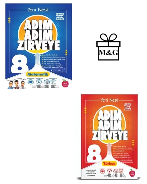 8.Sınıf Adım Adım Matematik Ve Türkçe Konu Anlatımlı ürün görseli 1