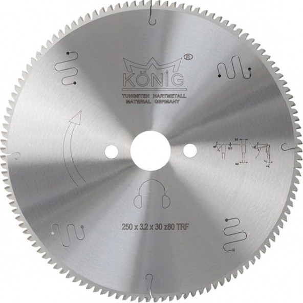 Konig 250X3,2X30 80 Dis Ahsap , Mdf , Sunta Testere ürün görseli 1
