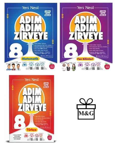 8.Sınıf Adım Adım Matematik Fen Bilimleri Ve Türkçe Konu Anlatımlı ürün görseli 1