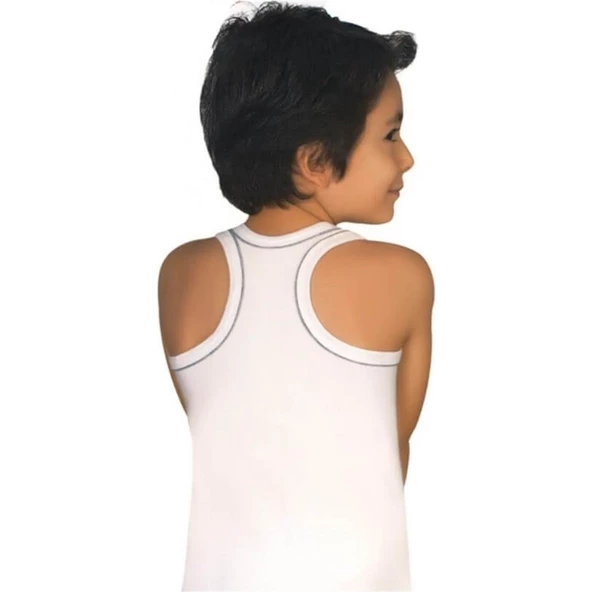 Tutku Erkek Çocuk Beyaz Spor Atlet 6lı Paket 0130 ürün görseli 1