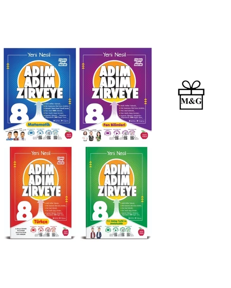 8.Sınıf Adım Adım Matematik Fen Bilimleri Türkçe Ve TC.İnkılap Tarihi Ve Atatürkçülük Konu Anlatımlı ürün görseli 1