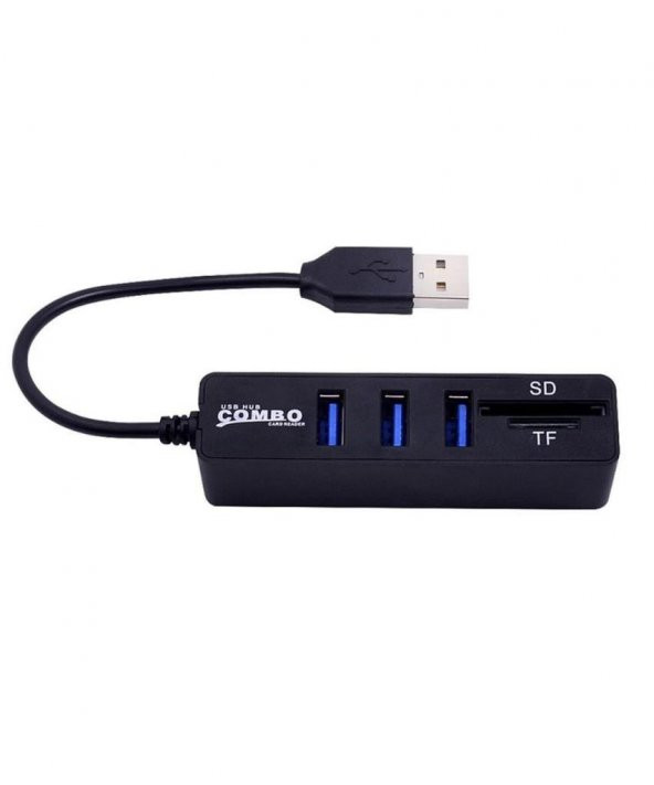 Usb Hub 3 Port MicroSD Tf Sd Kart Okuyucu Çoklayıcı ürün görseli 1