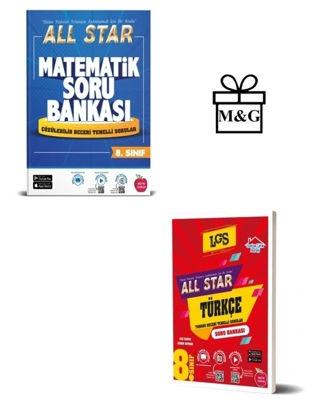 8.Sınıf All Star Matematik Ve Türkçe Soru Bankası ürün görseli 1