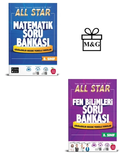 8.Sınıf All Star Matematik Ve Fen Bilimleri Soru Bankası ürün görseli 1
