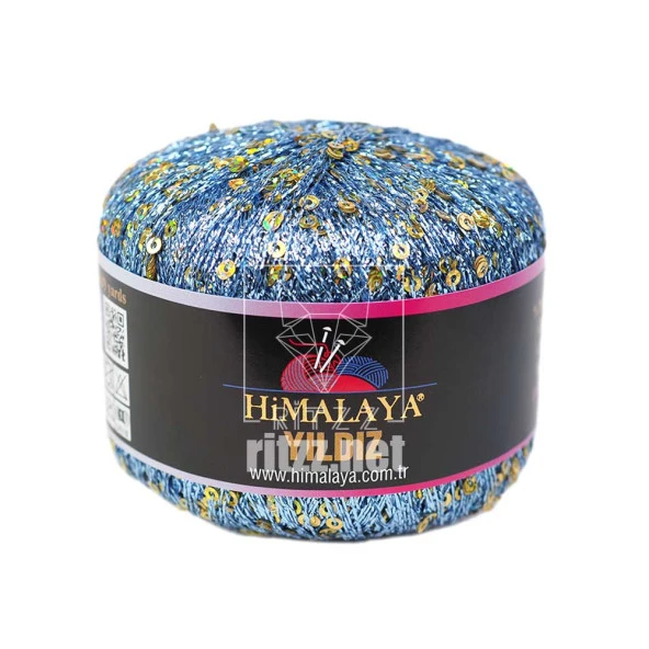 Himalaya Yıldız 58116 Mavi Simli Gold Pullu ürün görseli 1