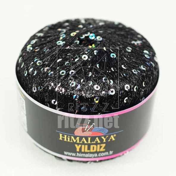 Himalaya Yıldız / Siyah Simli Gümüş Pullu / 58109 - Resim 2