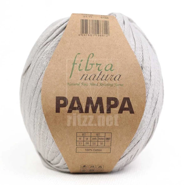 Fibra Natura Pampa Pamuk Ribbon / 23-11 / Gri ürün görseli 1