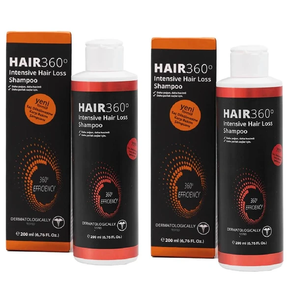 Hair 360 Growth Factors Şampuan 200ml 2li ürün görseli 1