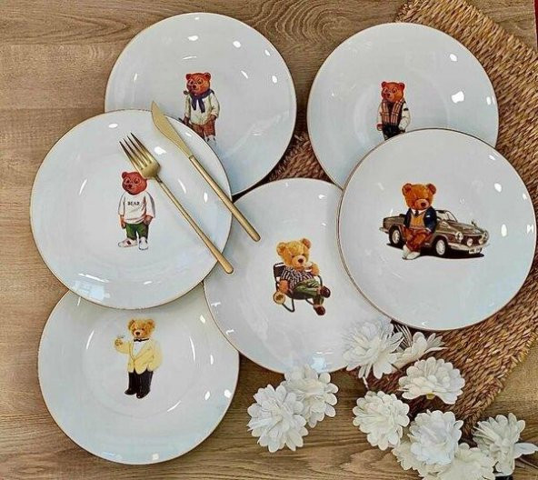 Roy King Bear 6 lı Servis Tabak 27 cm ürün görseli 1