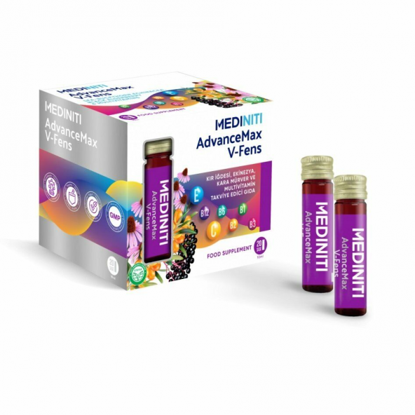 AdvanceMax V-Fens Kır İğdesi, Ekinezya, Kara Mürver ve Multivitamin Sıvı 20 Şişe ürün görseli 1
