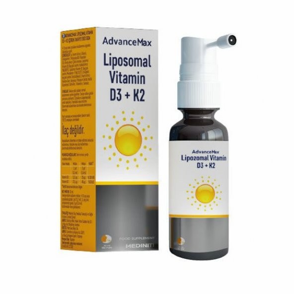 AdvanceMax Lipozomal D3+K2 Sprey 30 ml ürün görseli 1