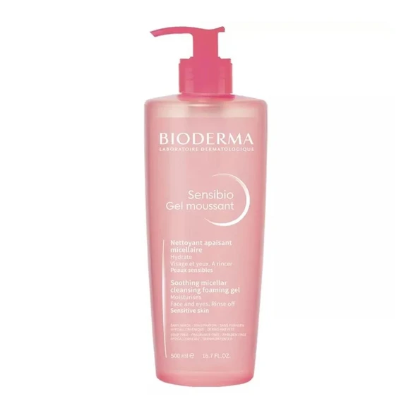 Bioderma Sensibio Foaming Gel 500 ml Hassas Ciltler Temizleme Jeli ürün görseli 1