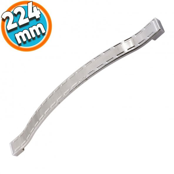 Mobilya Banyo Mutfak Dolabı Çekmece Kapı Dolap Kapak Kulpu Metal Kulbu Krom 224 mm Kulp ürün görseli 1