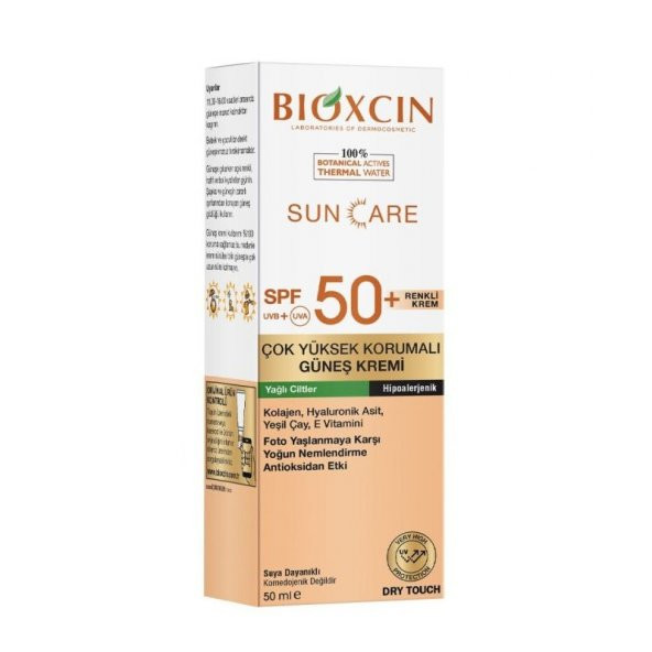 Bioxcin Sun Care Yağlı Ciltler için Renkli Güneş Kremi Spf 50+ 50 ml ürün görseli 1