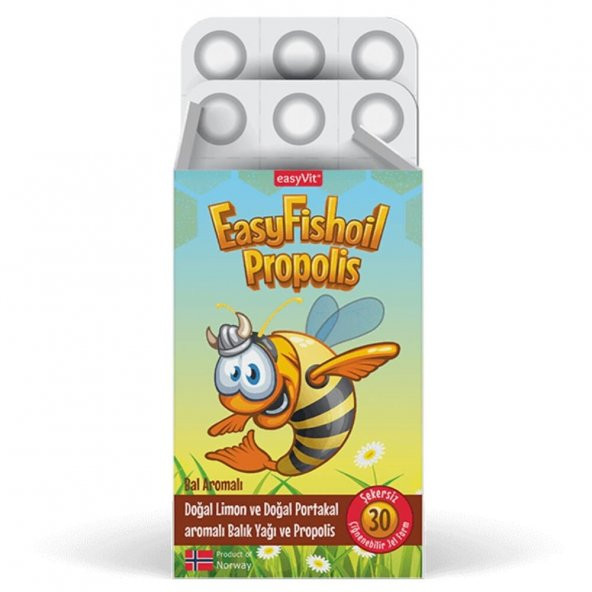 EasyFishoil Propolis Omega-3 30 Çiğnenebilir Jel Form ürün görseli 1