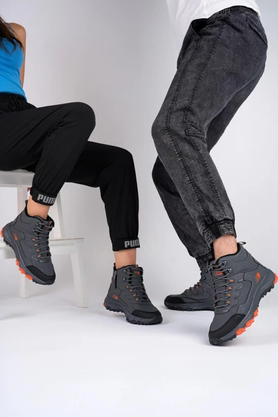Muggo Alaska Unisex Garantili Trekking Outdoor Bağcıklı Yandan Fermuarlı Kışlık Bot ürün görseli 1