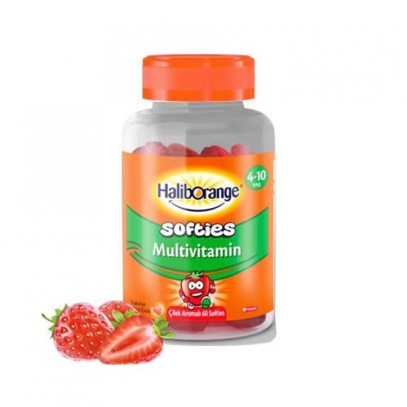 Haliborange Çilek Aromalı Multivitamin Softies 60 Çiğneme Tableti ürün görseli 1