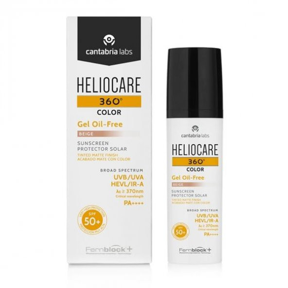 Heliocare 360 Gel Oil Free Renkli Beige Yağsız SPF+50 Jel Güneş Koruyucu 50 ml ürün görseli 1