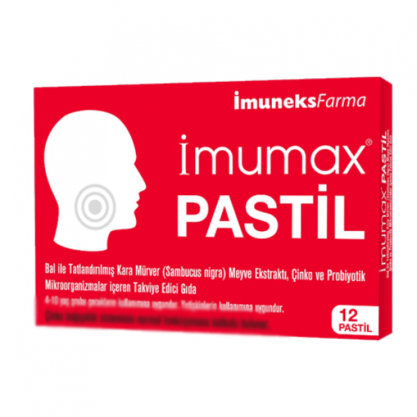 imumax Karamürver içeren 12li Pastil (Sambucus Nigra) ürün görseli 1