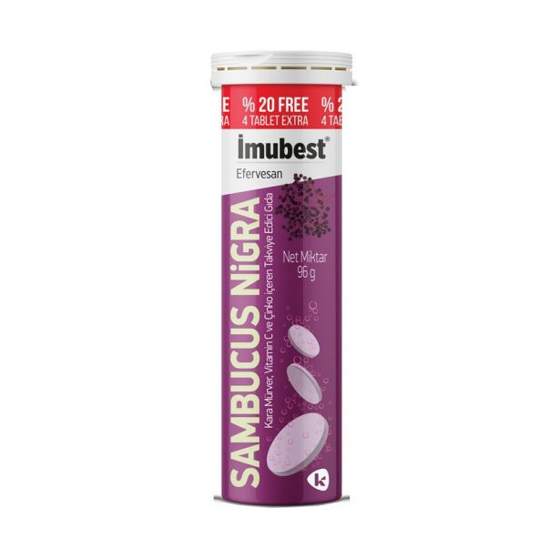 imubest Sambucus Nigra & Vitamin C & Çinko 24 Efervesan Tablet ürün görseli 1