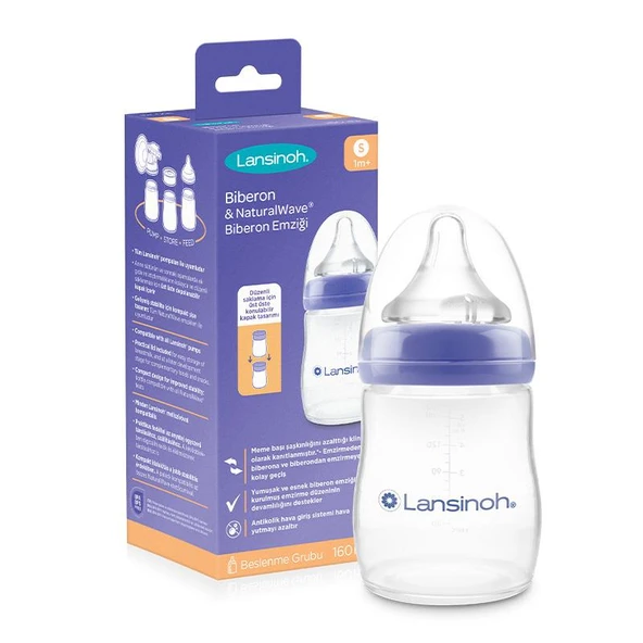 Lansinoh Natural Wave Biberon 160 ml PP ürün görseli 1