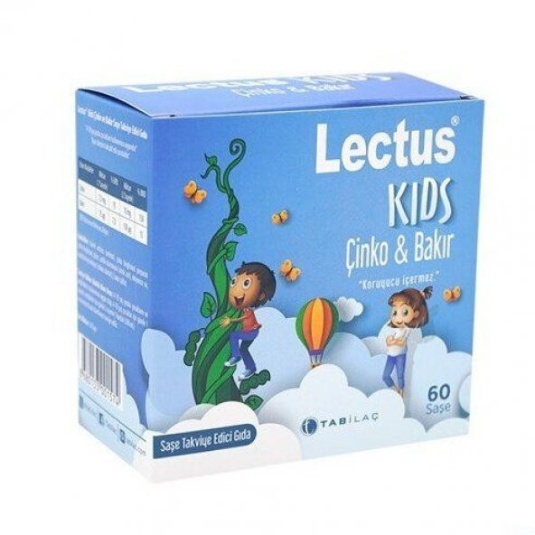 Lectus Kids Çinko & Bakır 60 Saşe ürün görseli 1