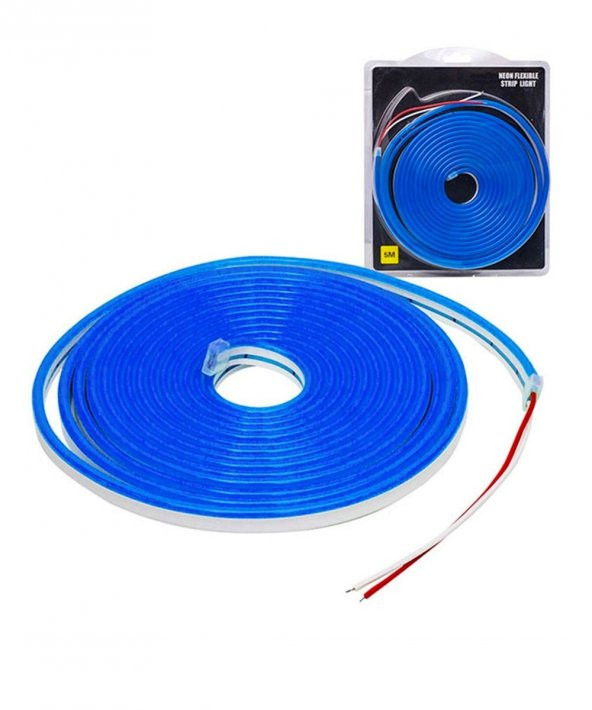 12V Neon Led 6X12 Mavi Işık 5Mt ürün görseli 1