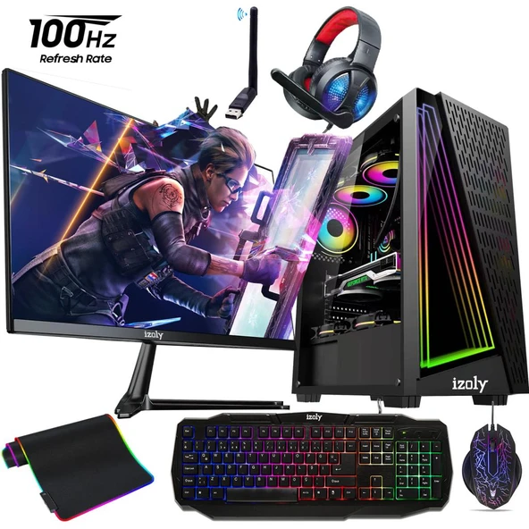 İzoly Avatar Ryzen 5 5500 32GB 256GB SSD 1TB HDD RX 550 4GB 24" Oyuncu Oem Seti ürün görseli 1