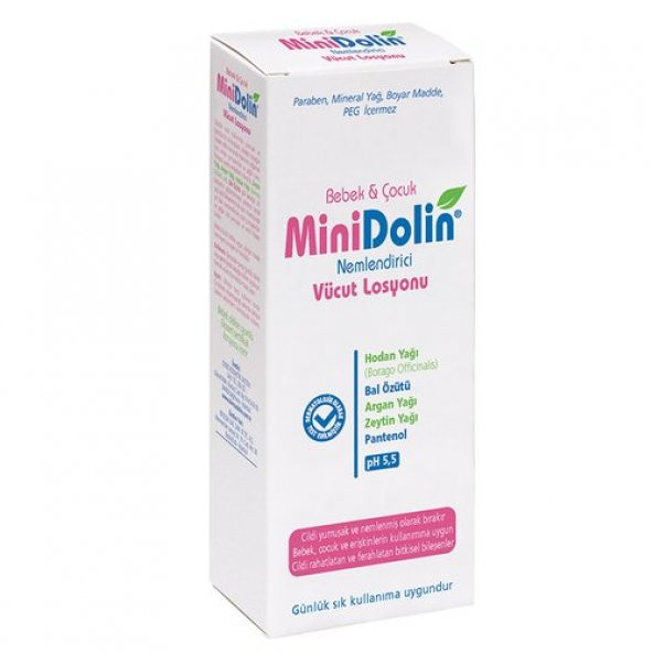 Minidolin Bebek & Çocuk Nemlendirici Vücut Losyonu 250ml ürün görseli 1