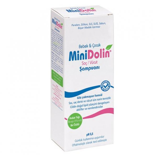 Minidolin Bebek & Çocuk Saç ve Vücut Şampuanı 250ml ürün görseli 1