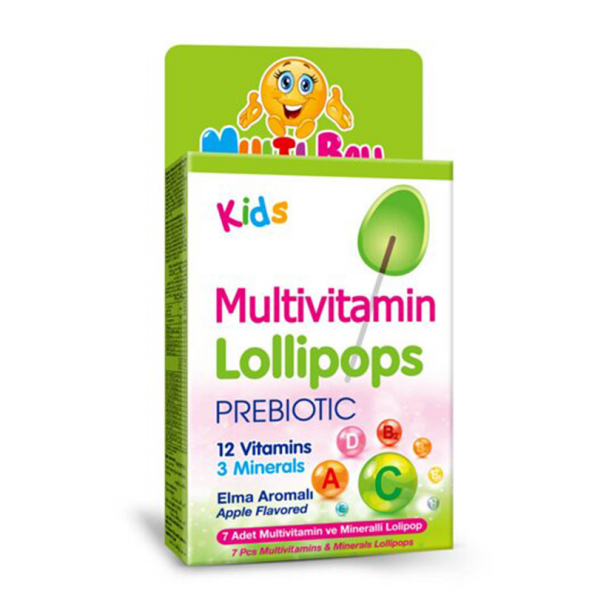 Multiball Kids Multivitamin ve Prebiyotik Lollipops 5 Adet ürün görseli 1