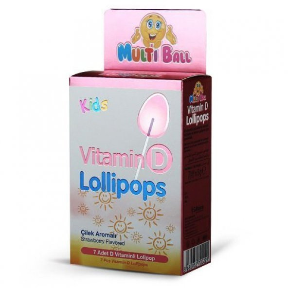 Multiball Kids Vitamin D Lollipops 7 Adet ürün görseli 1