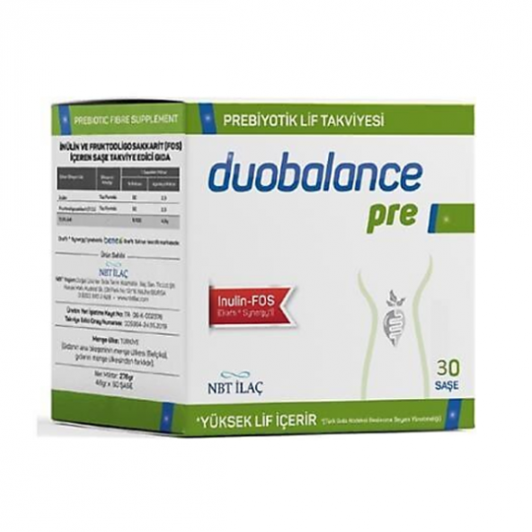 NBT Life Duobalance Pre Prebiyotik Lif içeren 30 Saşe ürün görseli 1