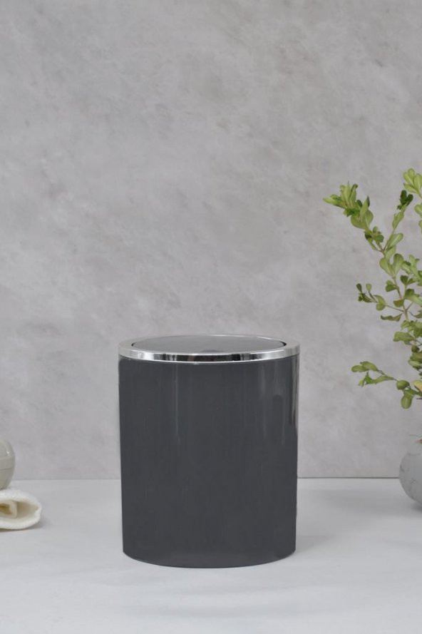 Antrasit, Çöp Kovası 2 Litre - İnca Model - Resim 2