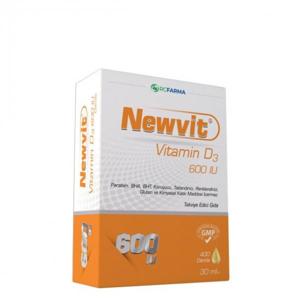 Newvit Vitamin D3 600 IU Damla 30 ml ürün görseli 1
