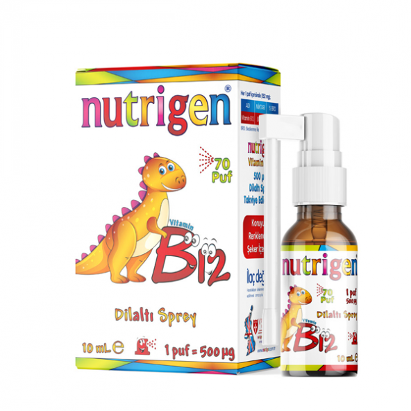 Nutrigen Vitamin B12 500 mcg Dilaltı Sprey 10 ml ürün görseli 1